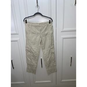 Calvin Klein Women's Beige Cargo Capri Pants Size 4 Casual‎